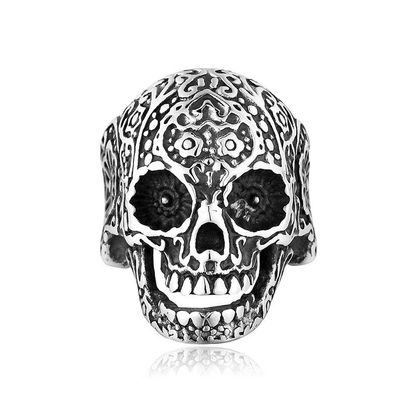 Grim Skull Head Men's Ring