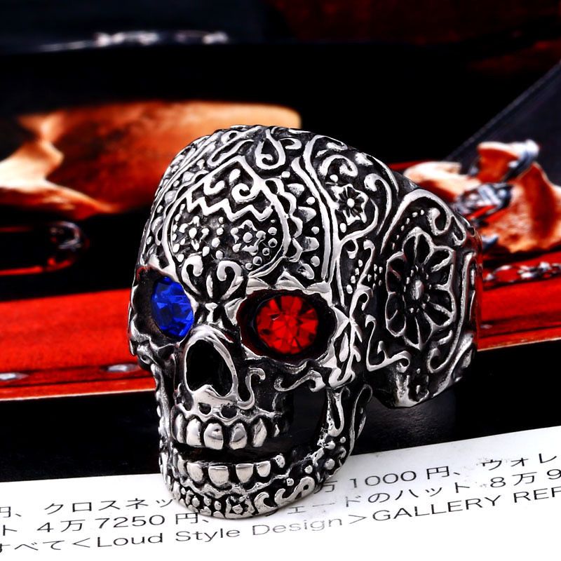 Split Color Skull Ring
