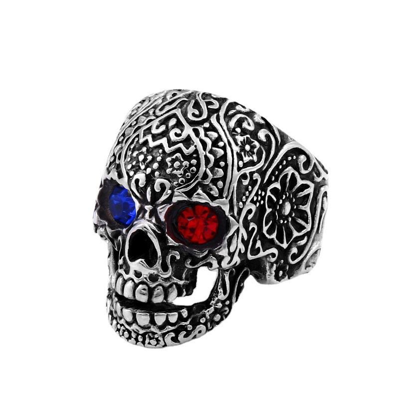 Split Color Skull Ring