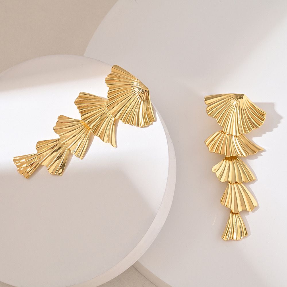 Statement Long Metal Earrings