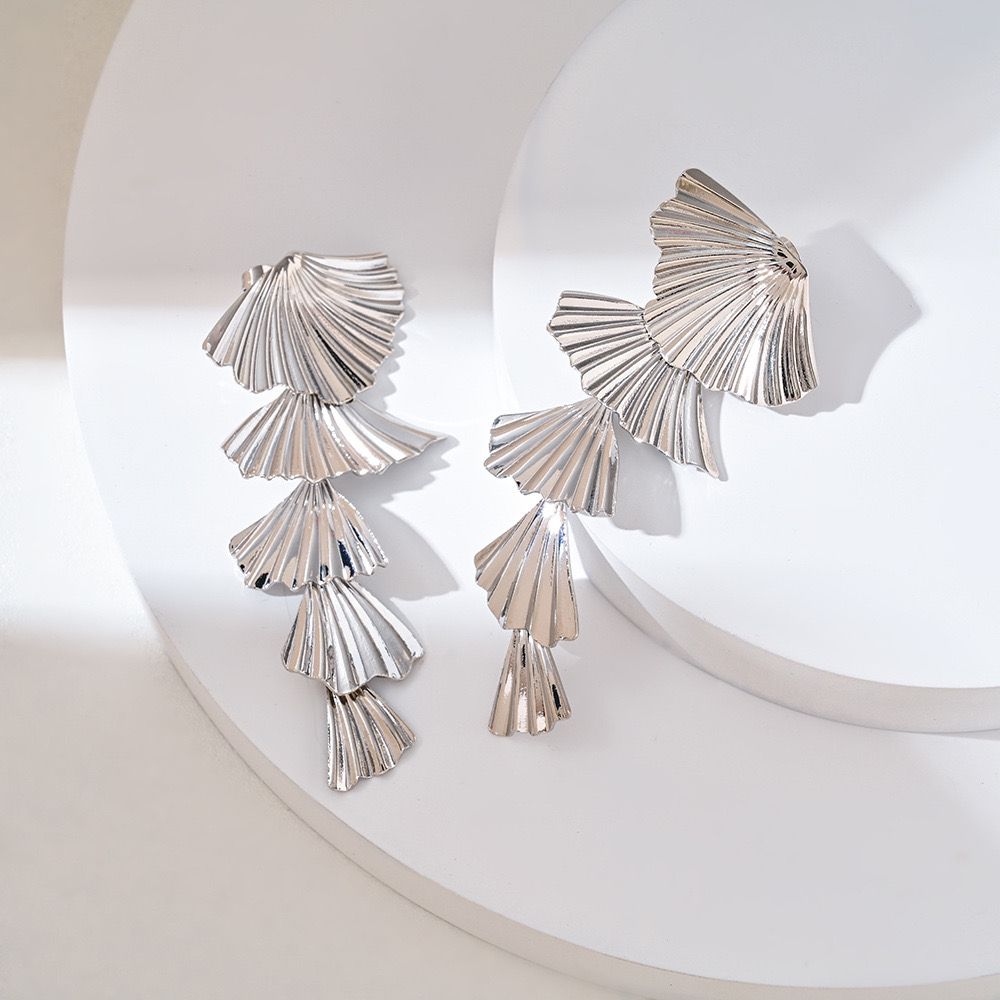 Statement Long Metal Earrings