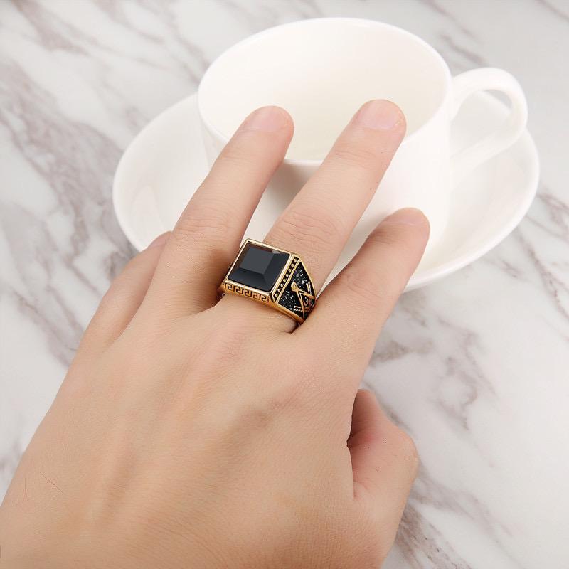 Premium Onyx Men's Ring