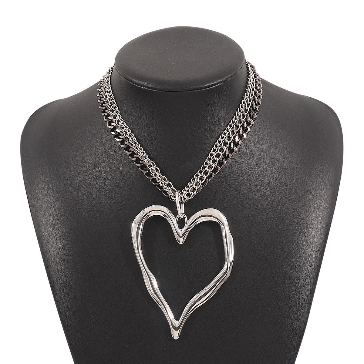 Large Heart Chain Necklace