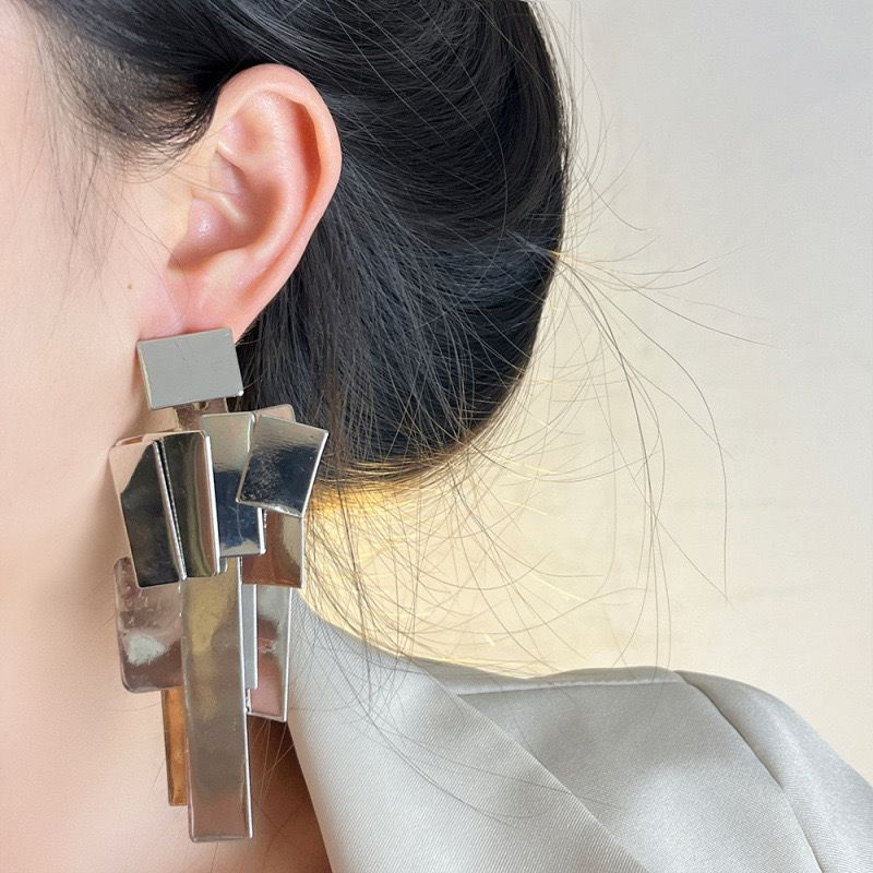 Multi-Metal Statement Earrings