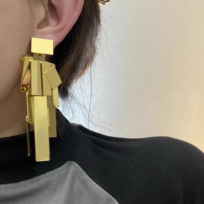 Multi-Metal Statement Earrings