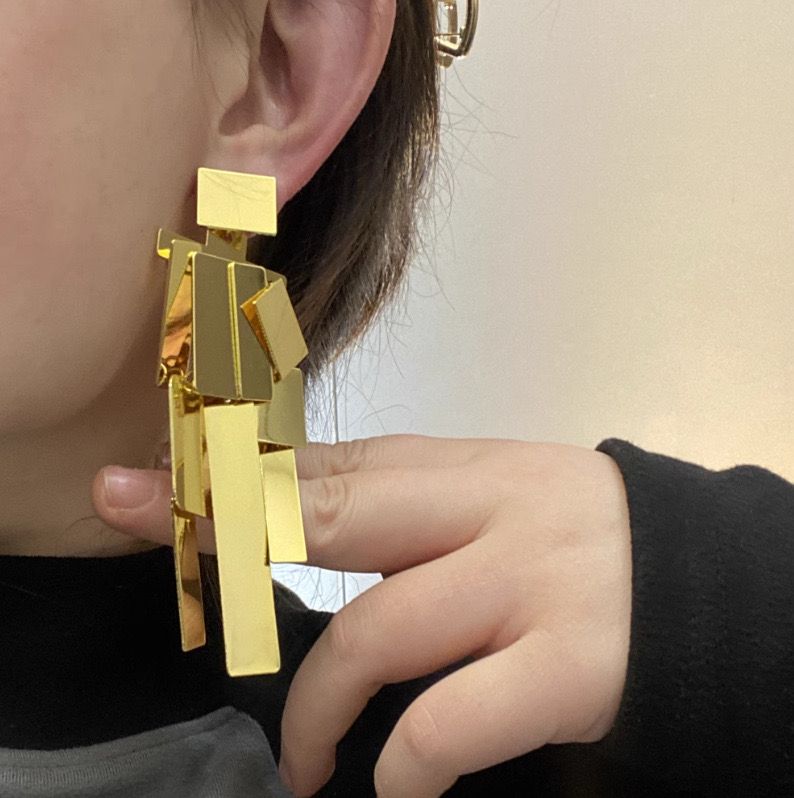 Multi-Metal Statement Earrings