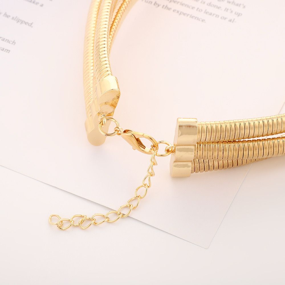 Three-Layer Chain Choker Necklace