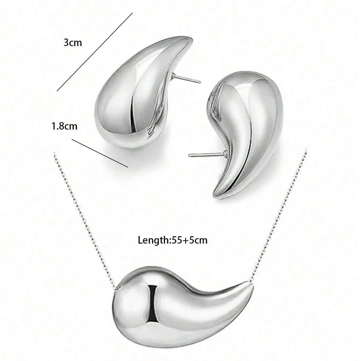 Trio Drop Pendant Earring Set - 3 Piece