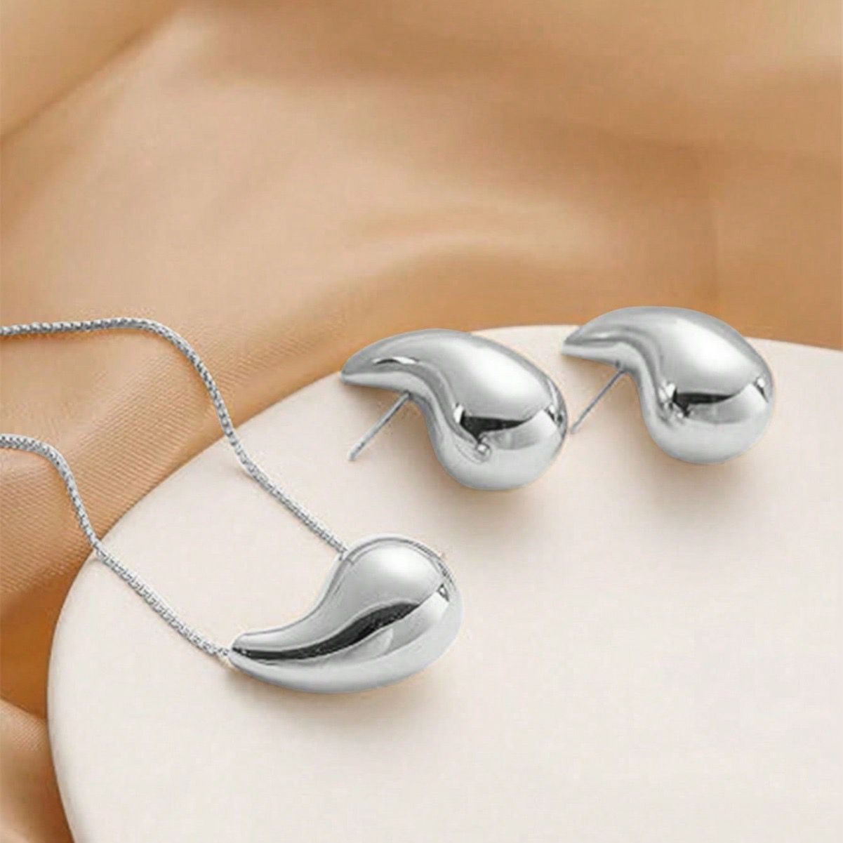 Trio Drop Pendant Earring Set - 3 Piece