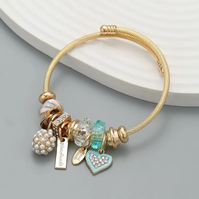 Titanium Love Charm Bracelet