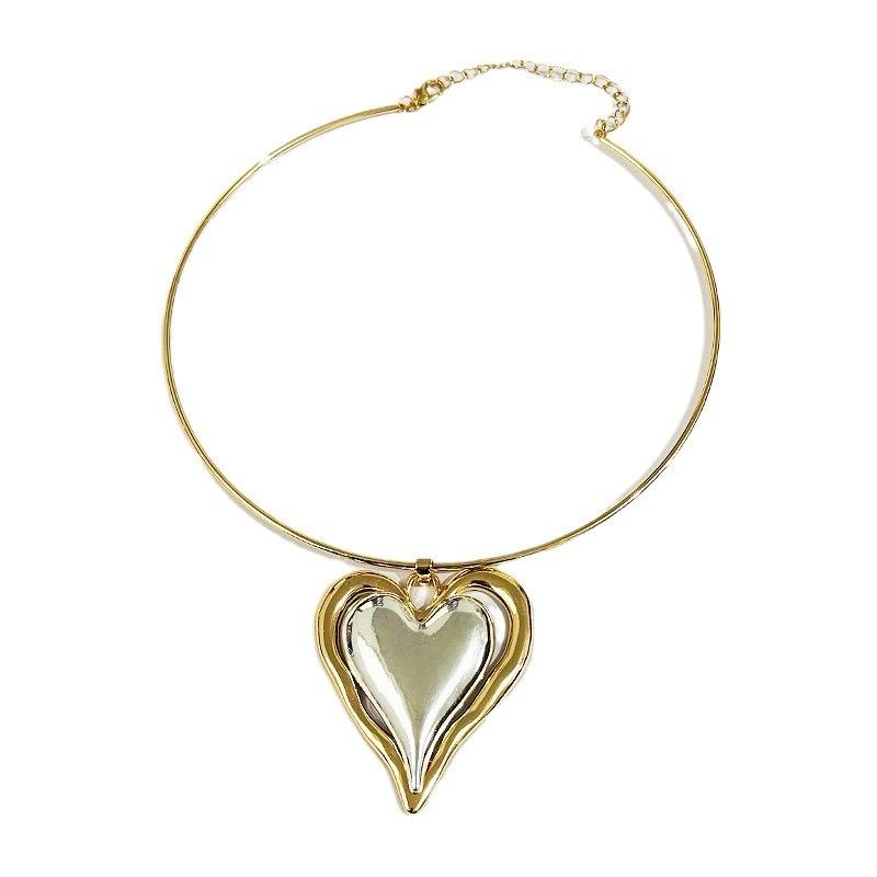 DUAL HEART Choker Necklace