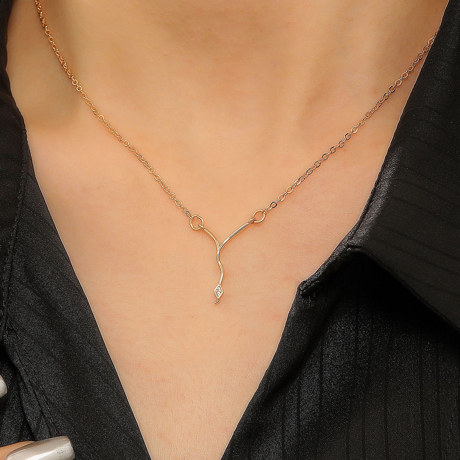 Minimalist Serpent Pendant