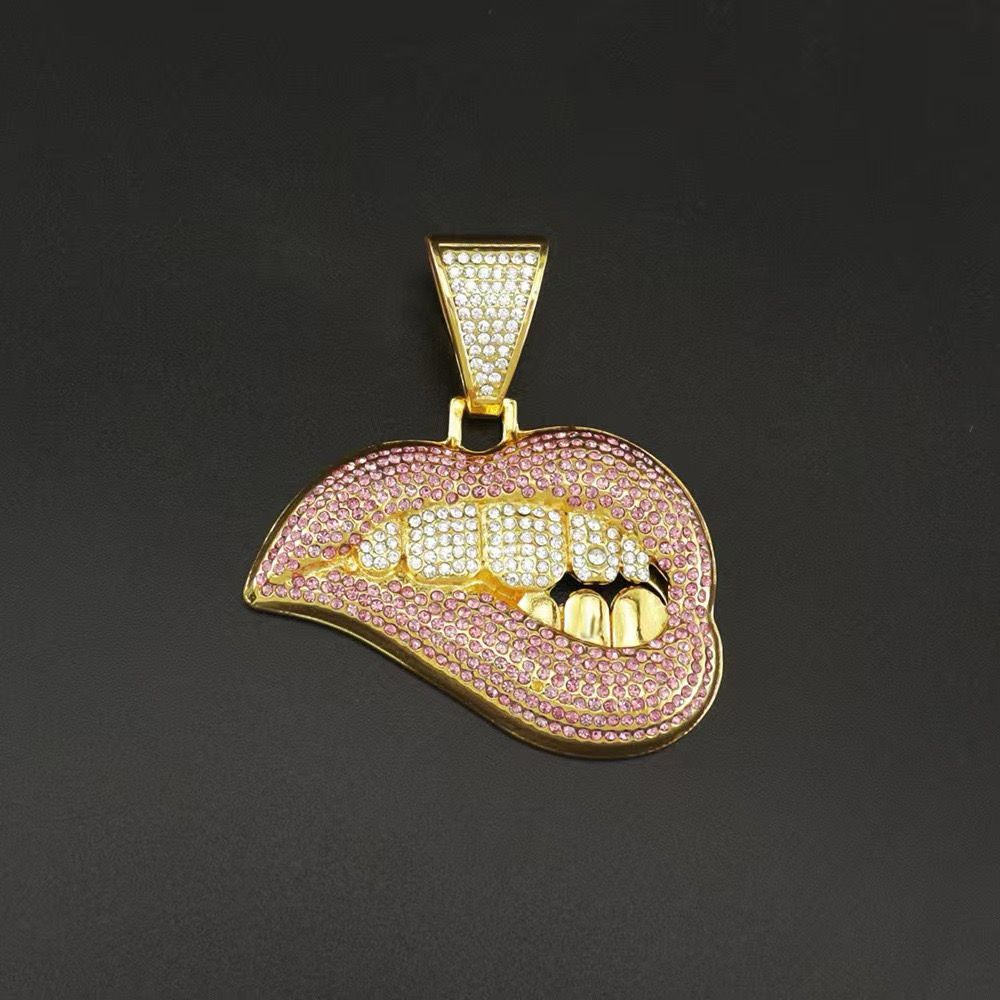 Bite Lips Hip Hop ( Pendant + Chain )