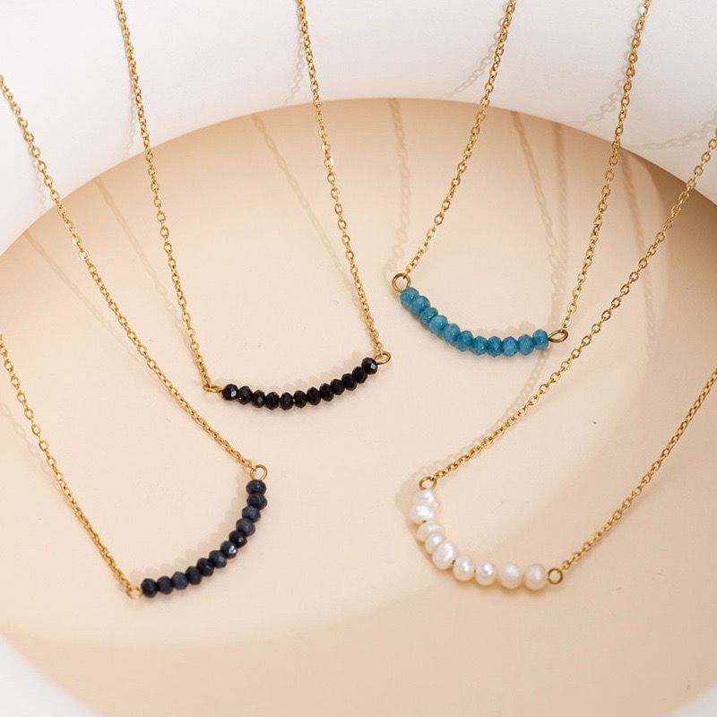 Petite Bead Necklace - 18K Gold Plated