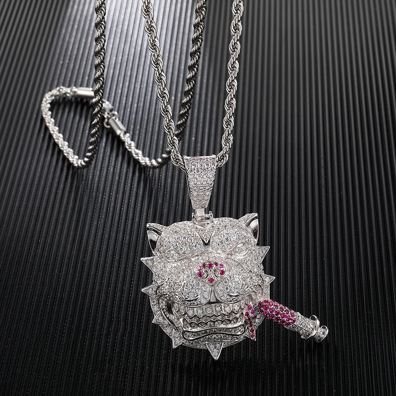 Iced out SmokerDog (Pendant + chain)
