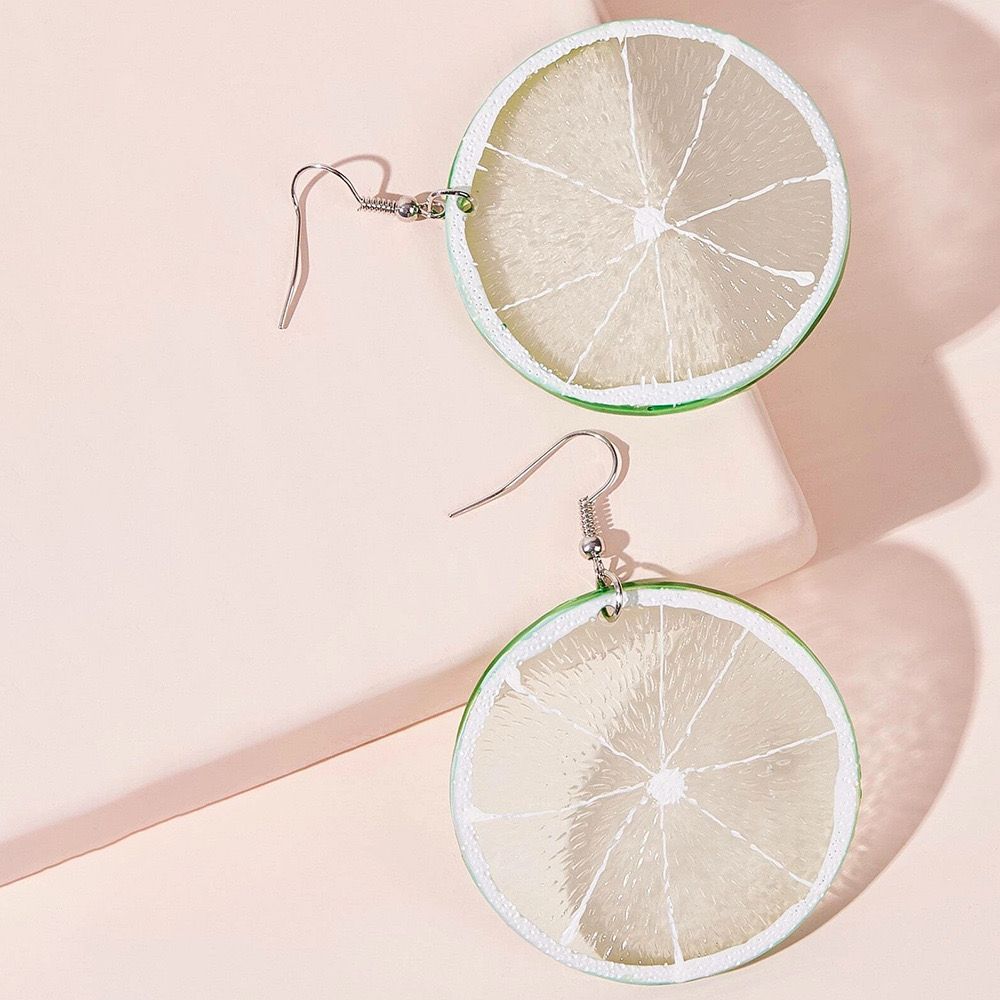 Summer lemon slice earrings