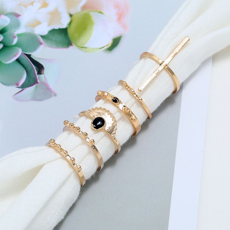 Trendy set of 6 rings