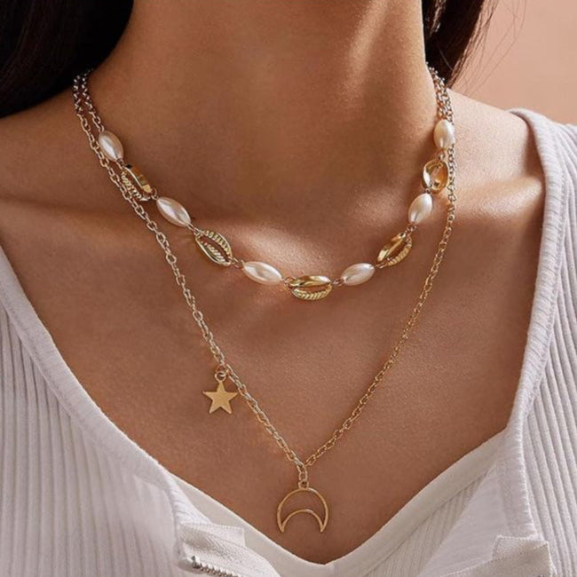 Shell Galaxy two-necklace