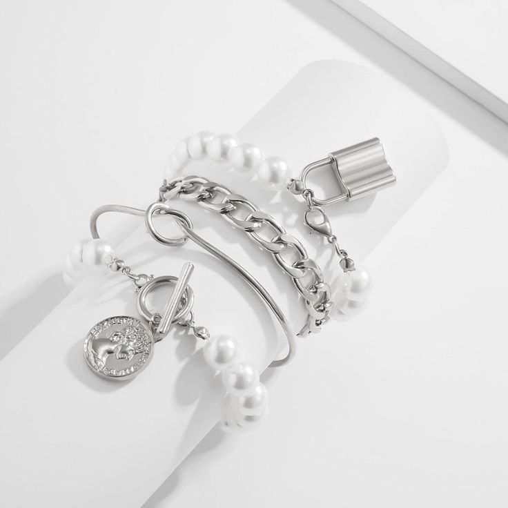 Four Layered Lock Bracelet