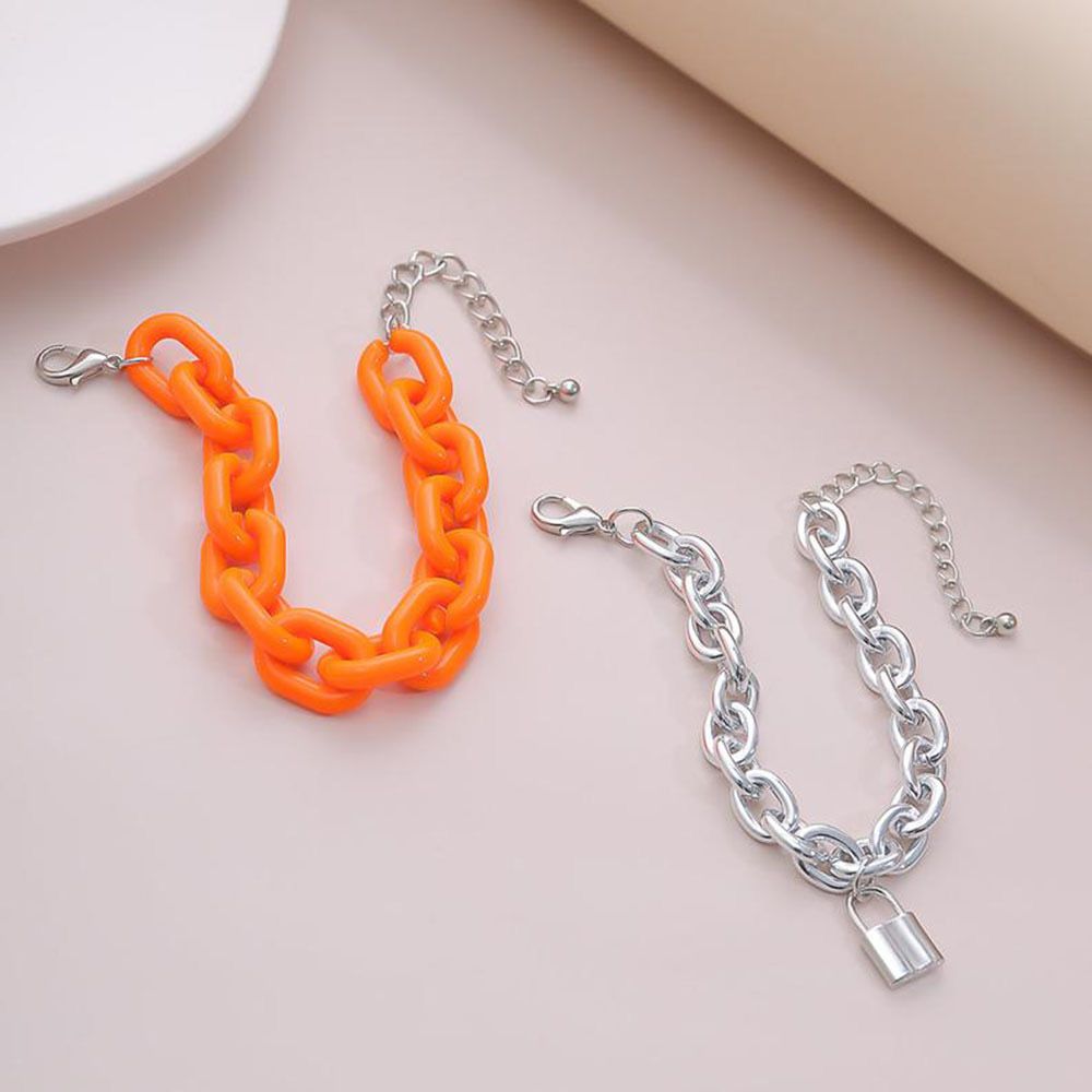 Neon & Chain Bracelet Set