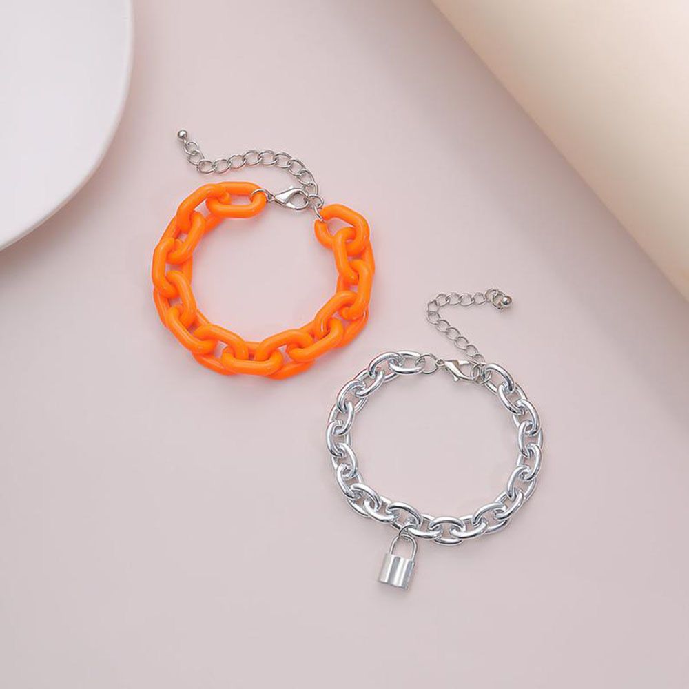 Neon & Chain Bracelet Set