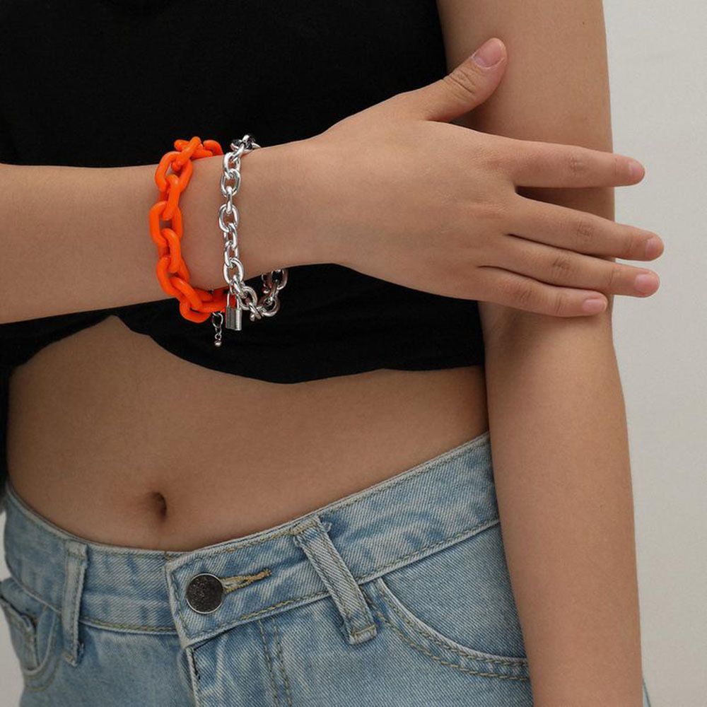 Neon & Chain Bracelet Set