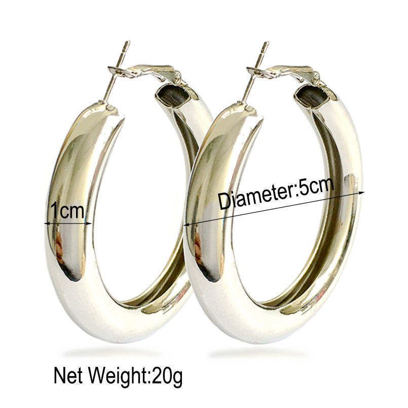 Chunky bold hoop earrings