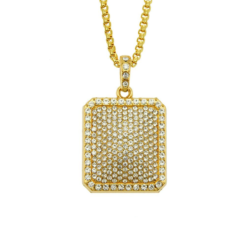 Iced Out Hip Hop Square (PENDANT + CHAIN)