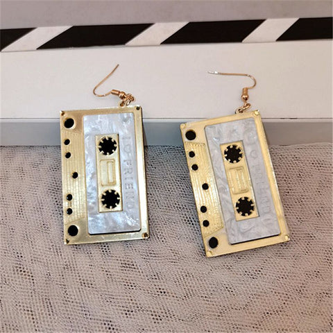 Retro Vibe Cassette Earrings