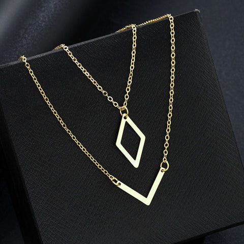 Double Drop Pendant Chain
