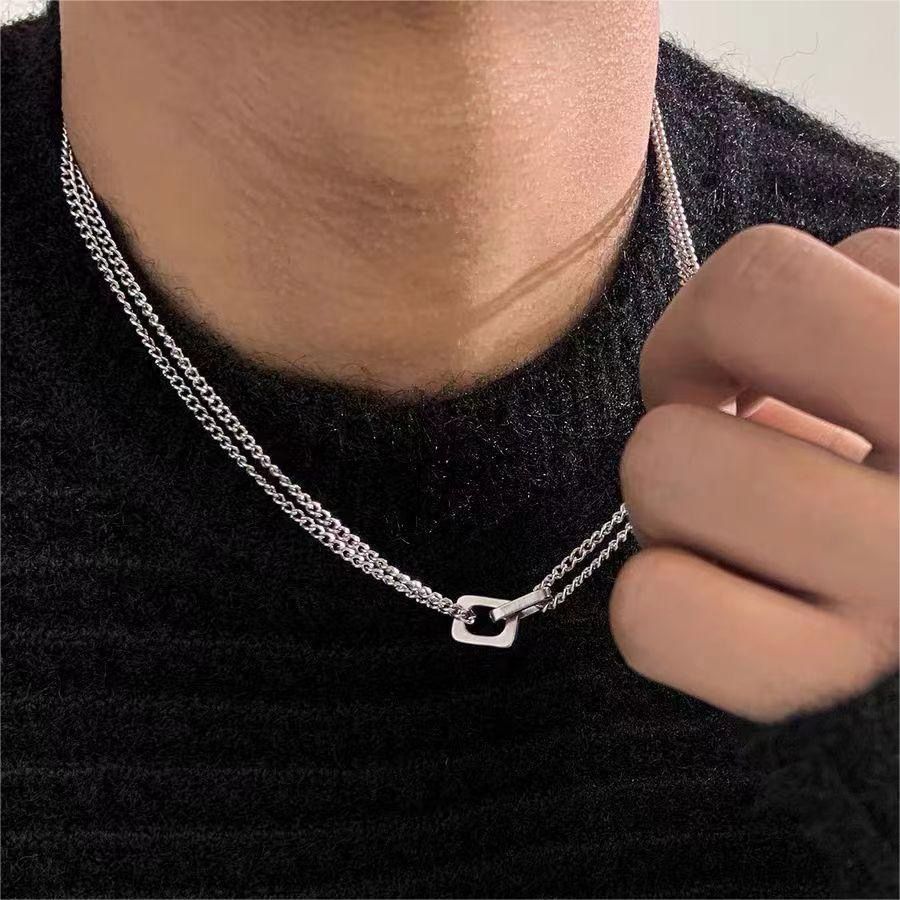 Dual Rectangular Pendant Chain