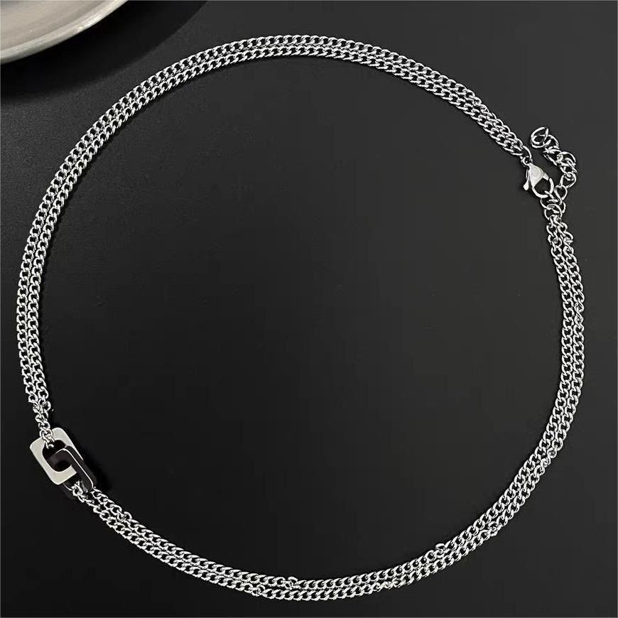 Dual Rectangular Pendant Chain