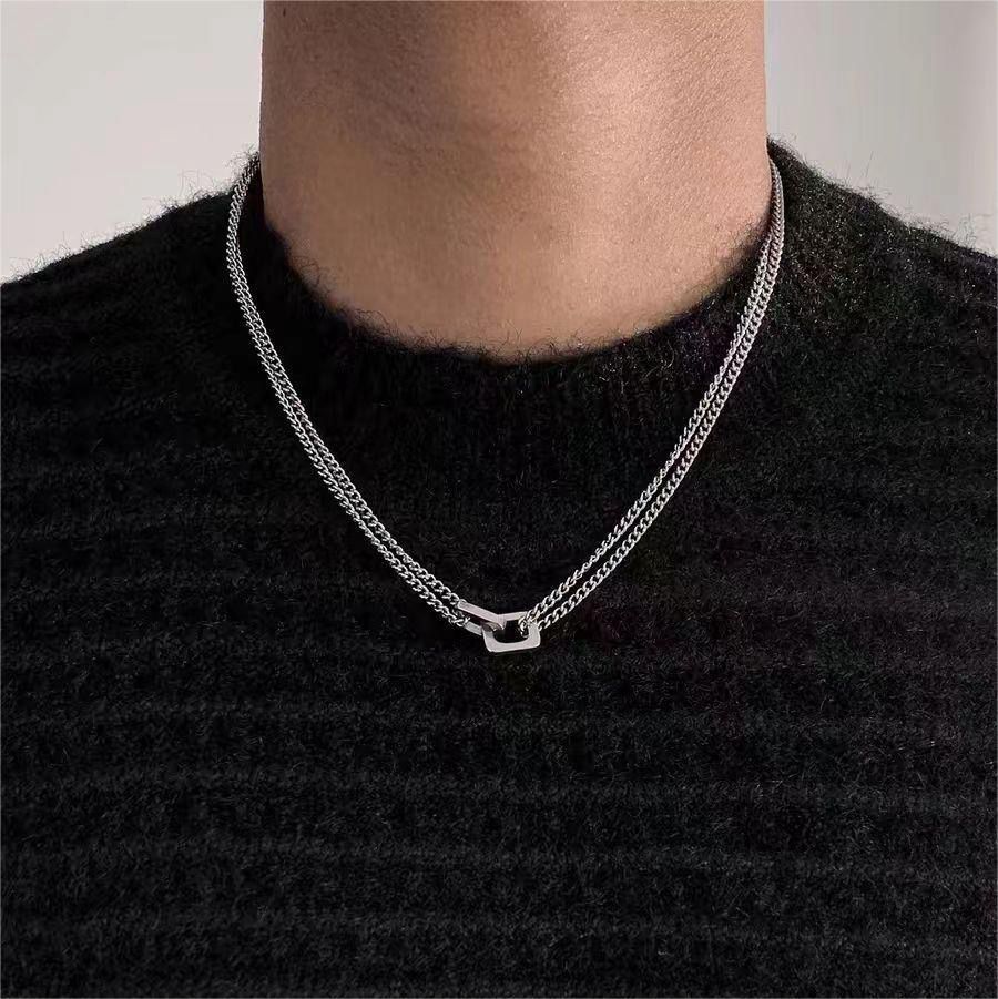 Dual Rectangular Pendant Chain