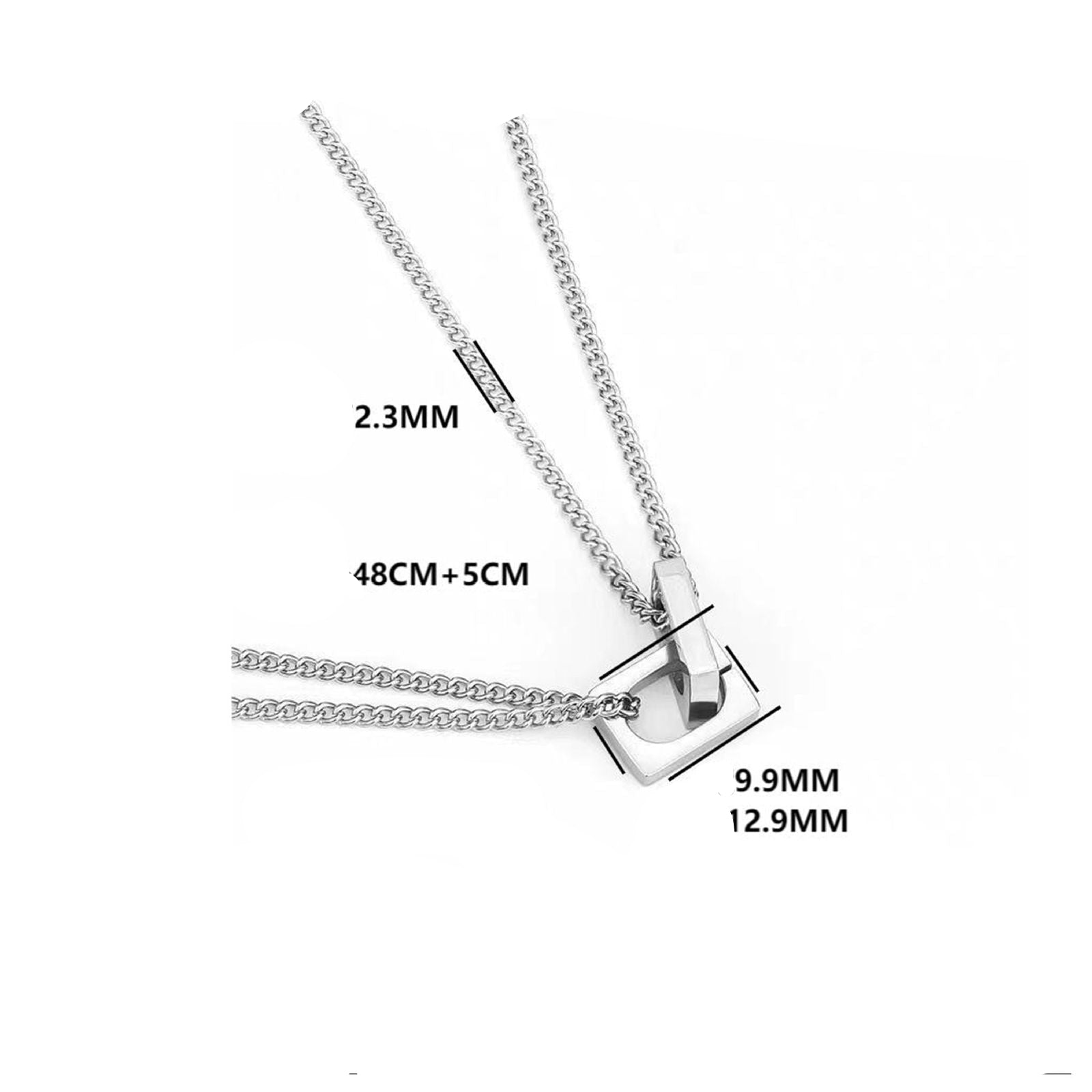 Dual Rectangular Pendant Chain