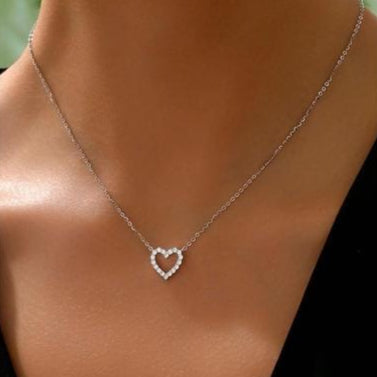 Silver Lustre Heart Pendant