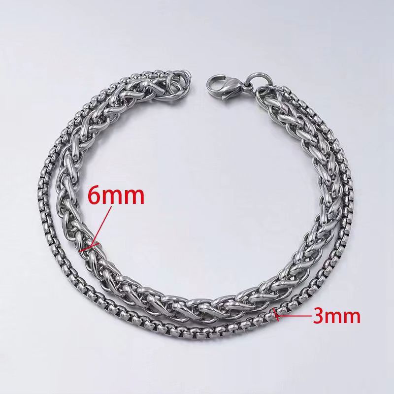 Men's Bold Double Chain Bracelet