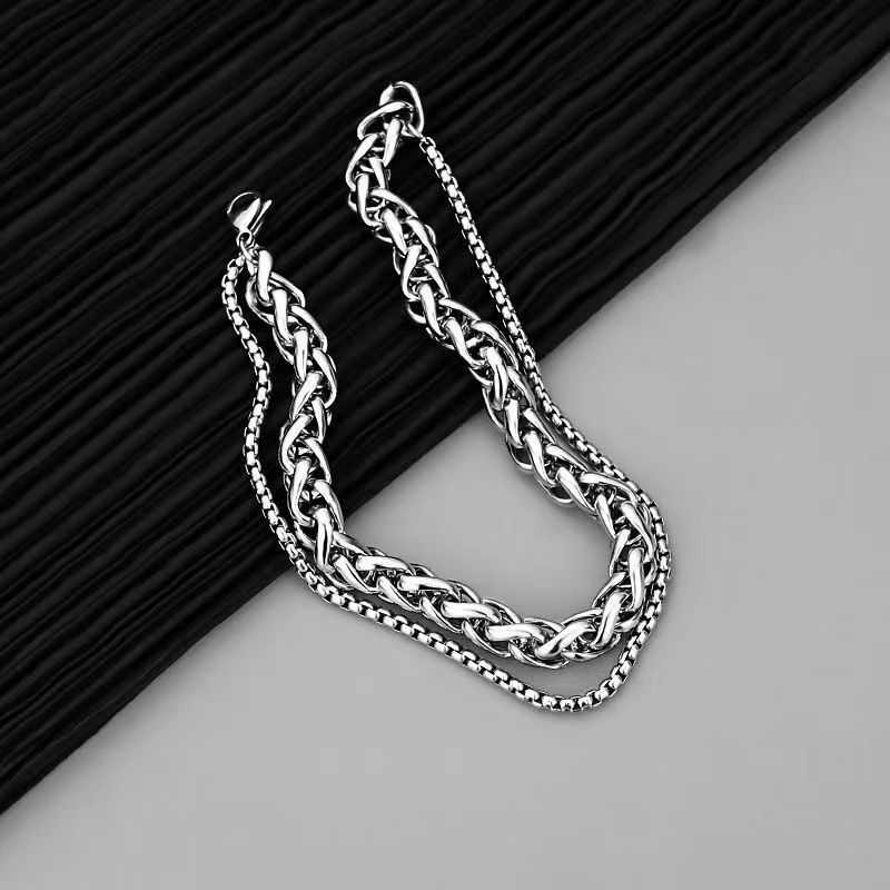 Men's Bold Double Chain Bracelet