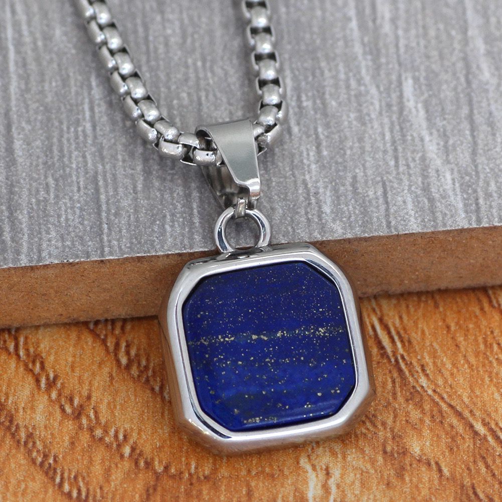 Handcrafted Stone Pendant - 18K Gold Plating