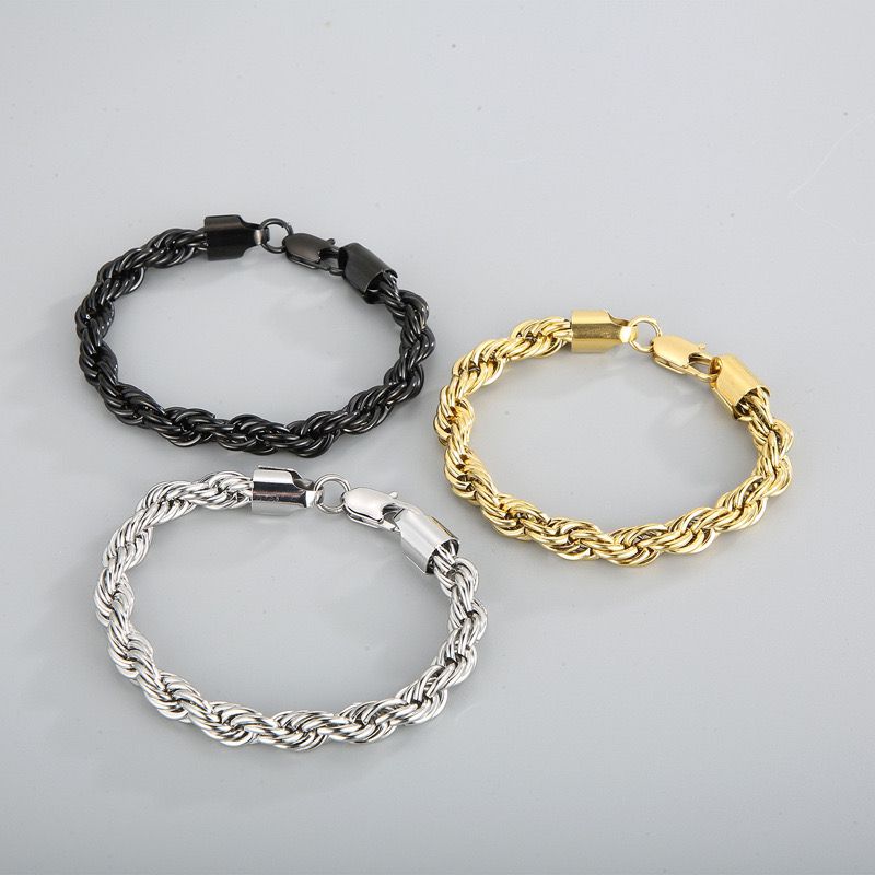 Classic Rope Bracelet (8 MM) - 18K Gold Plating