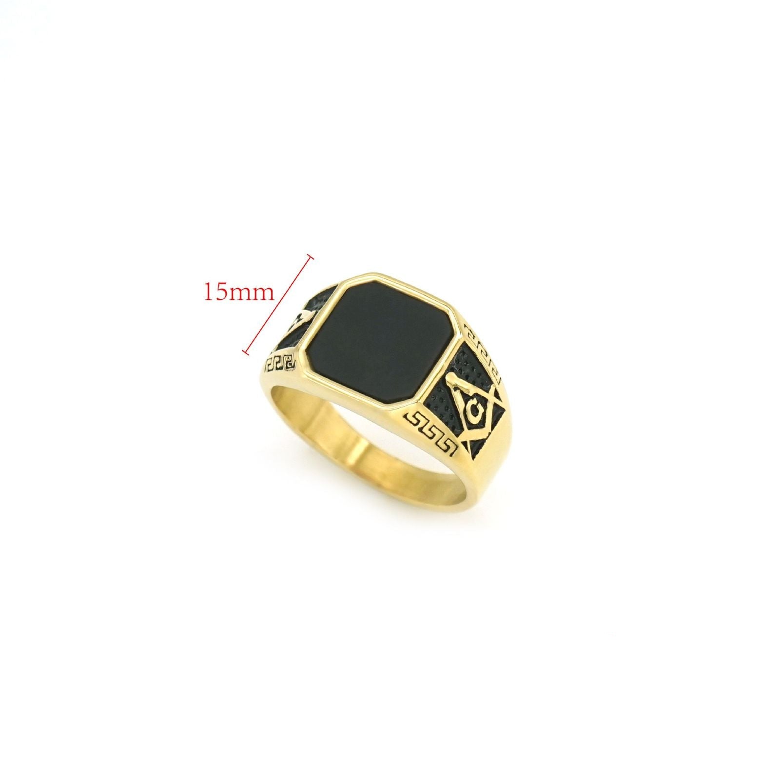 Titanium Stone Men's Ring