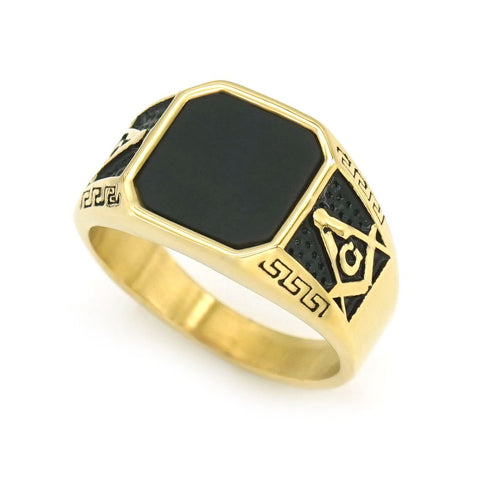 Titanium Stone Men's Ring