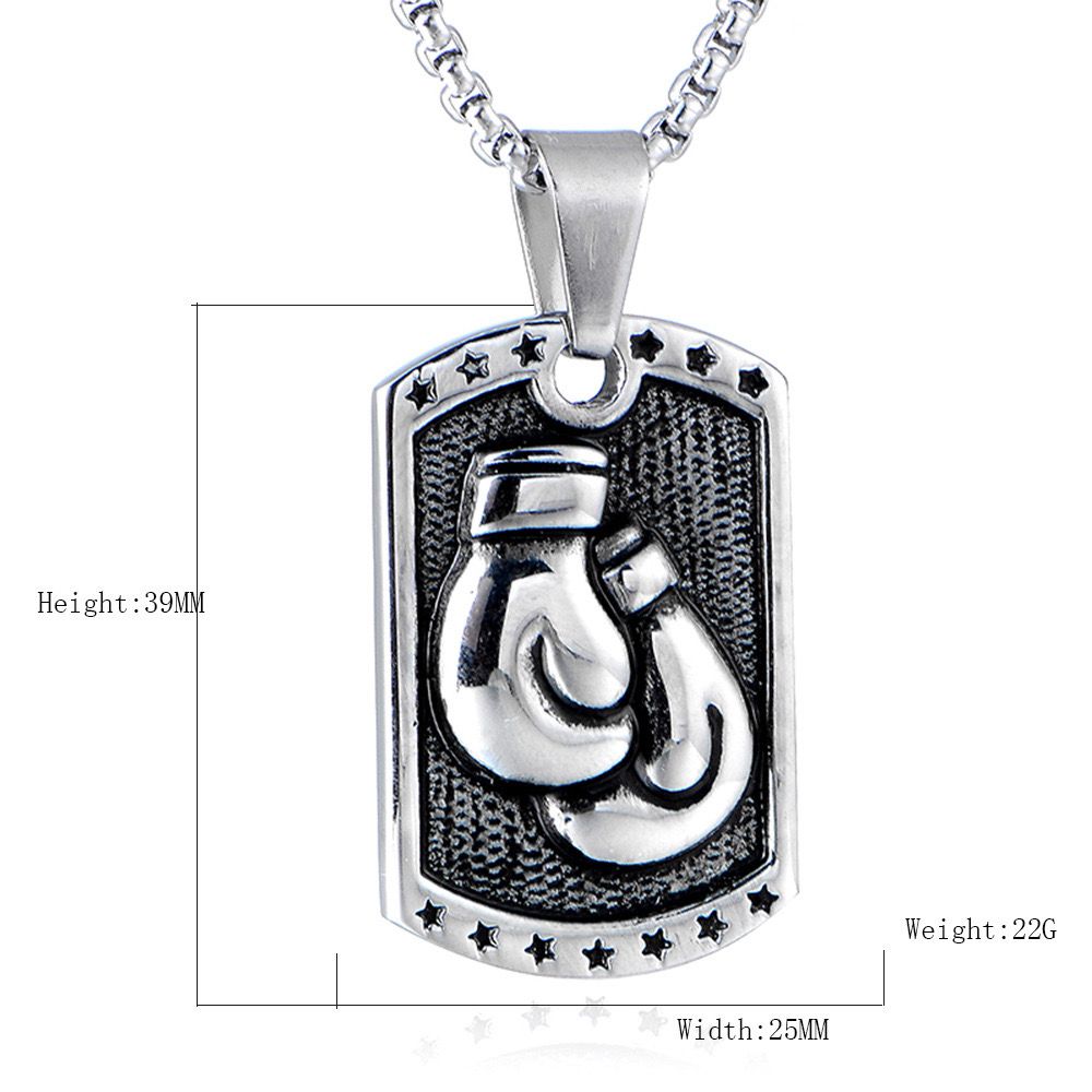 Boxer Spirit (Pendant + Chain) - Titanium