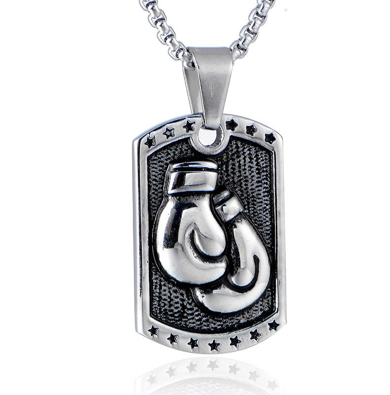 Boxer Spirit (Pendant + Chain) - Titanium