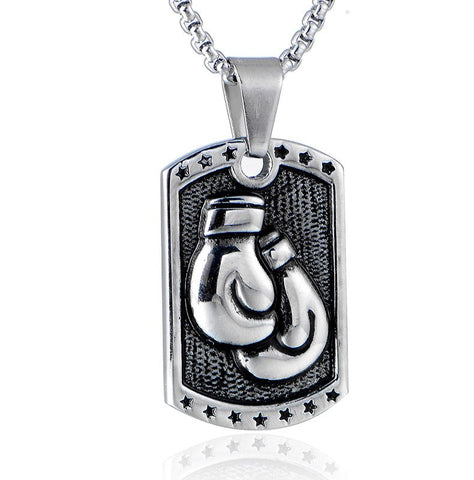 Boxer Spirit (Pendant + Chain) - Titanium