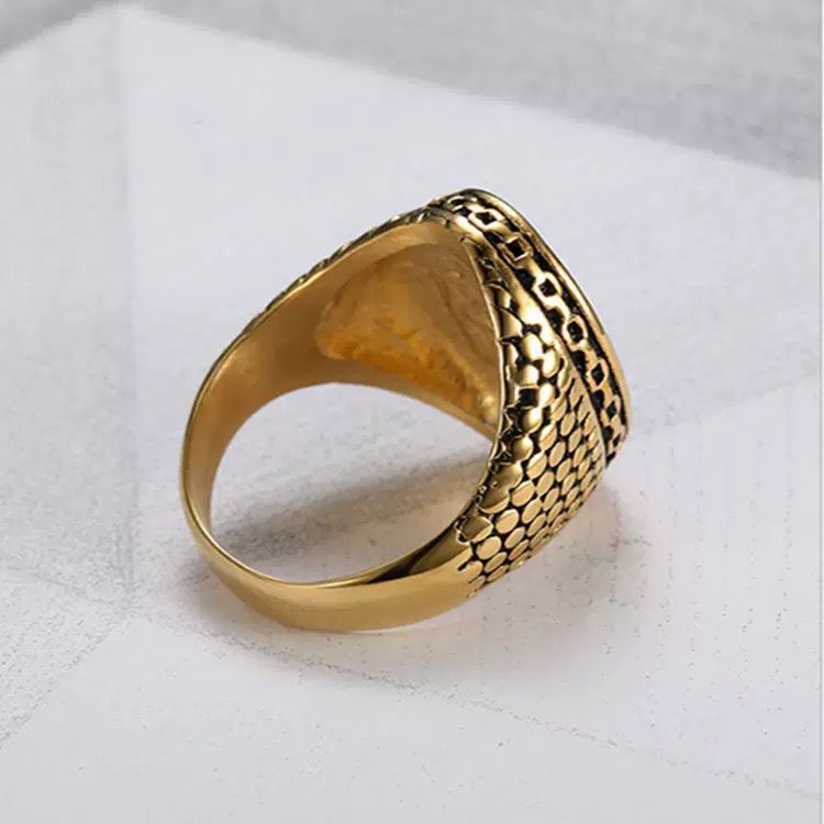 Men’s Bold Statement Ring - 18K Gold Plated