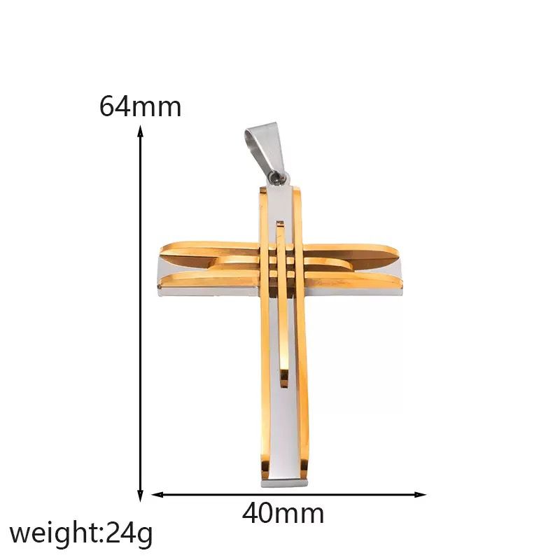 Titanium Cross ( Pendant + Chain)