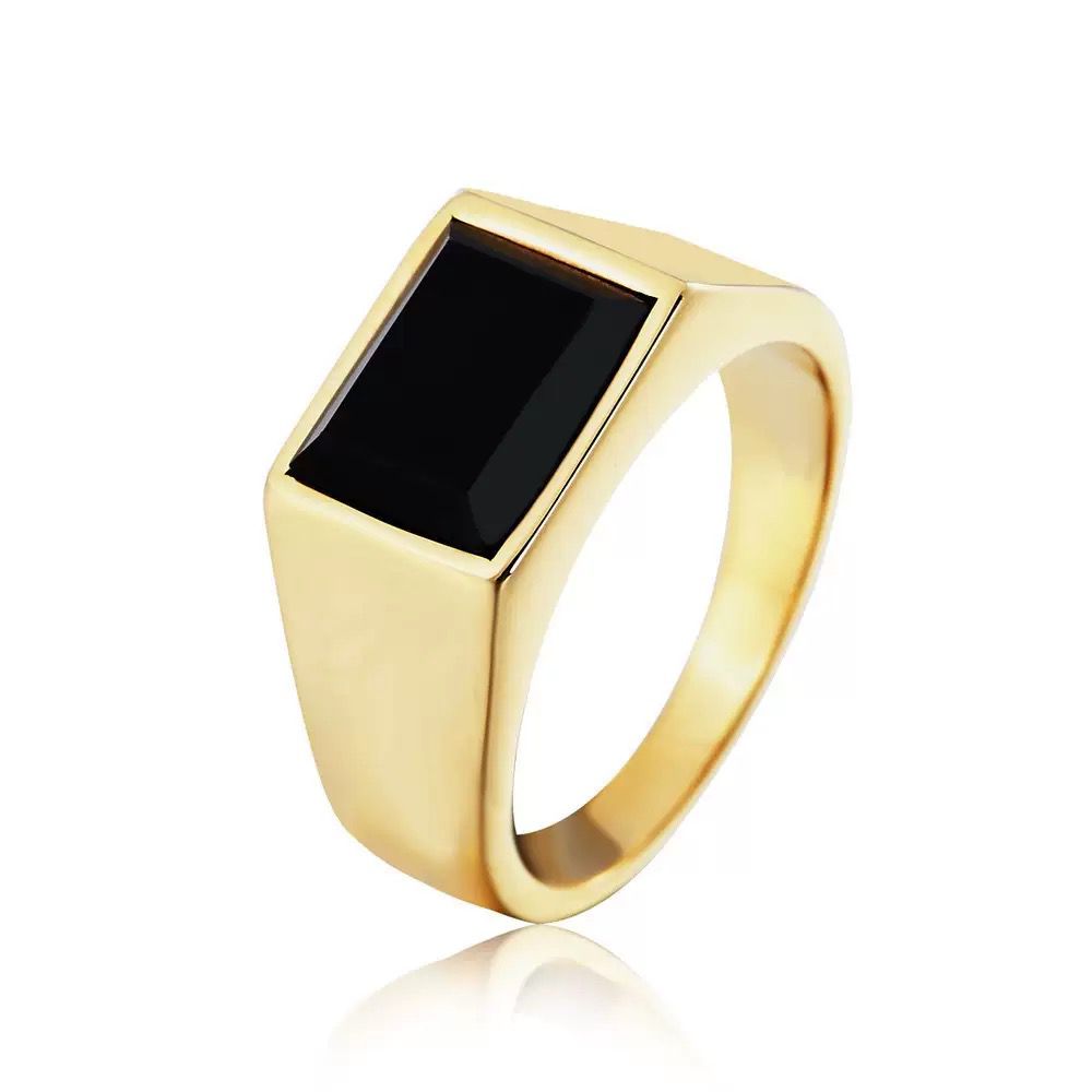 Men’s Everyday Wear Ring - 18k Gold Plated (Titanium)