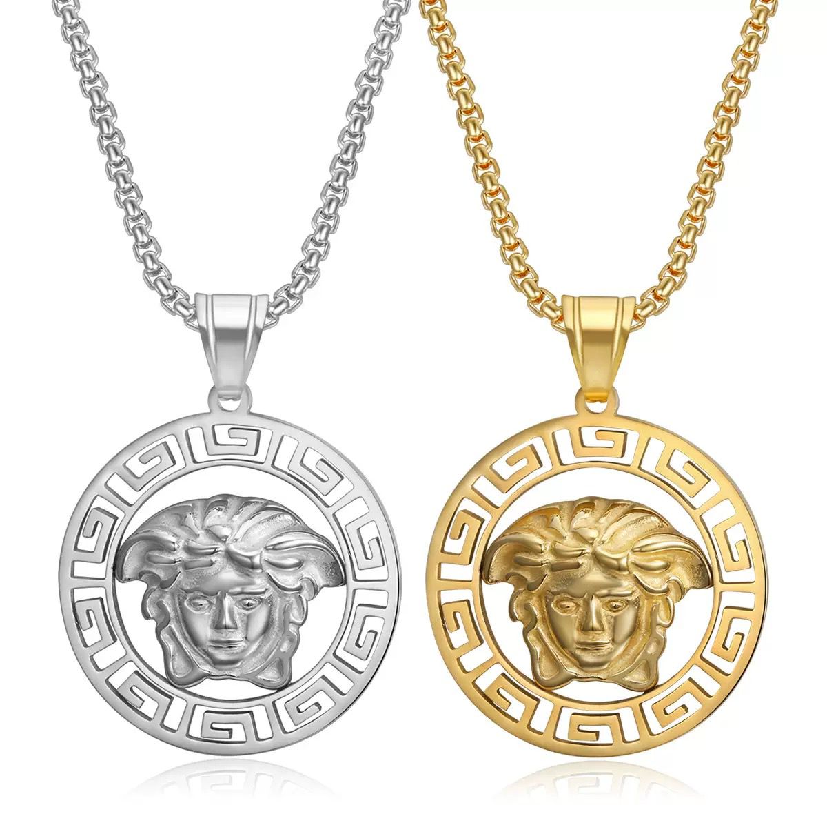 Classic Medusa Greek Myth Pendant (Titanium)