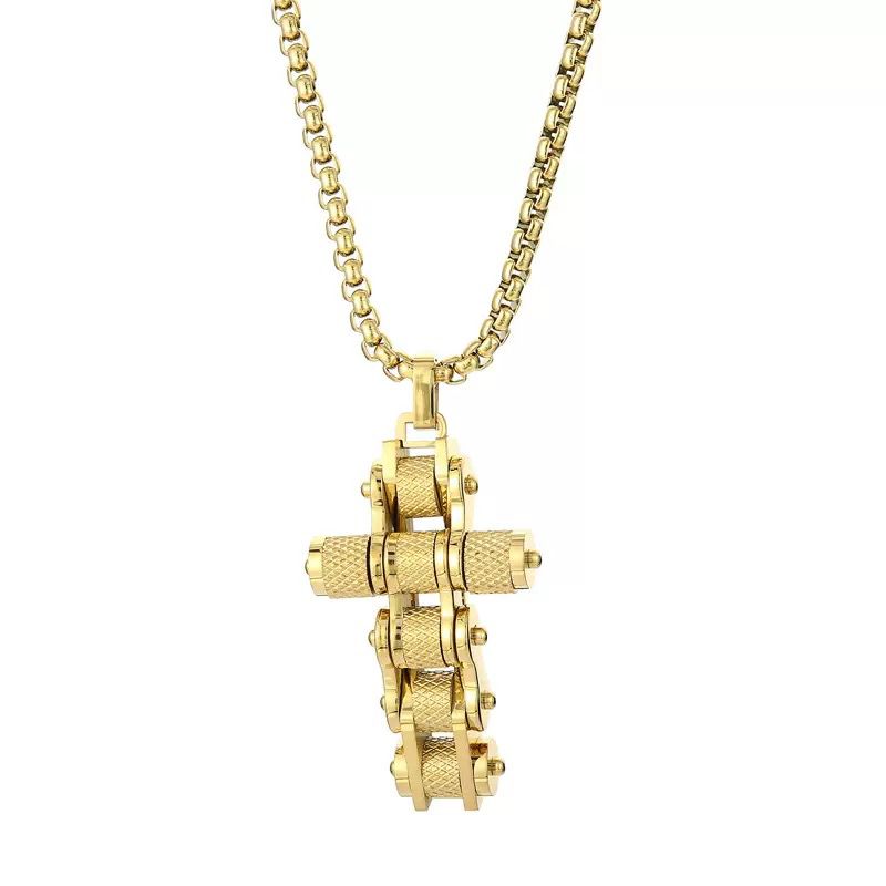 Cross ( Chain + Pendant) - Titanium - 18K Gold Plating