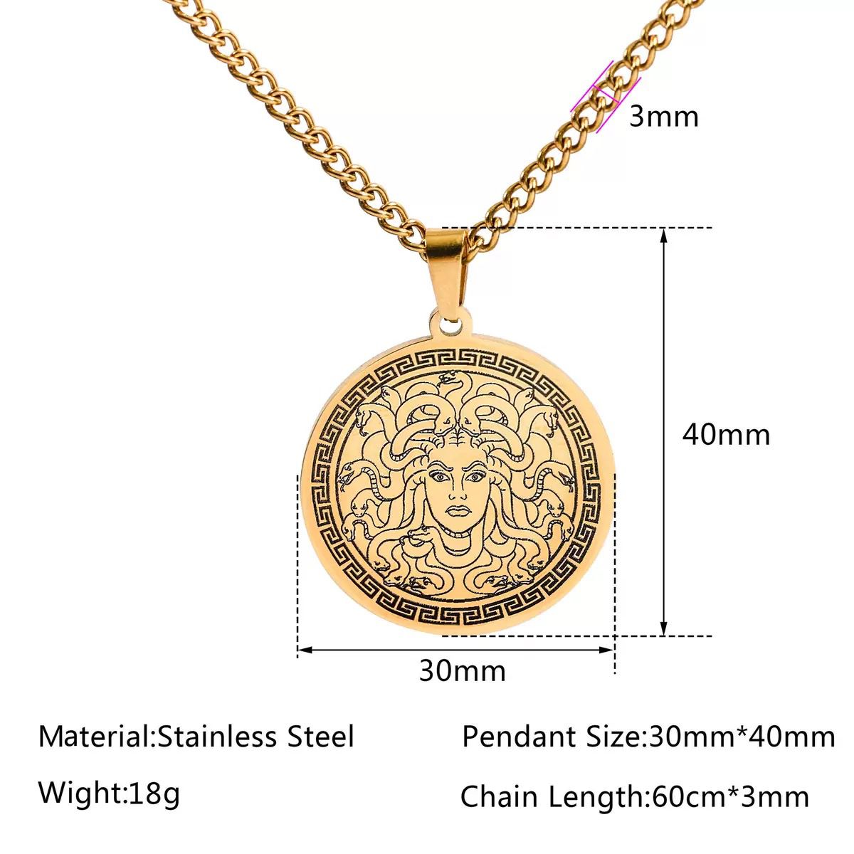 Medusa ( Chain + Pendant)